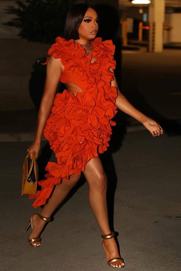 Aria Romance - Wholesale Dress - Women's - Pleated Halter Neck Midi Dress4