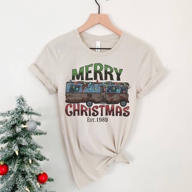 Merry Christmas RV DTF Heat Transfer for wholesale by Trendy Transfers
