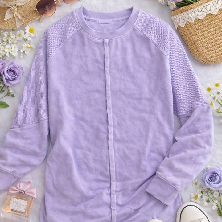 Printemps 2026 : Haut de lavage de cendres de gaufre de marguerite pour la vente par JadyK