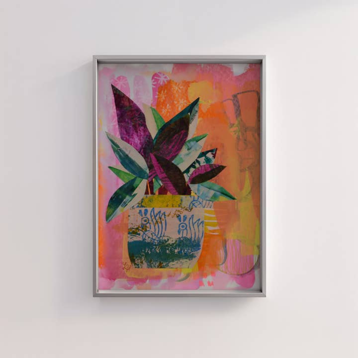 Tri-color Prayer Plant- Fine Art Print for wholesale by LinHopArt