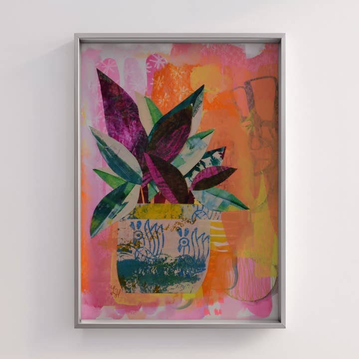 LinHopArt - Wholesale Art Print - Tri-color Prayer Plant- Fine Art Print 0