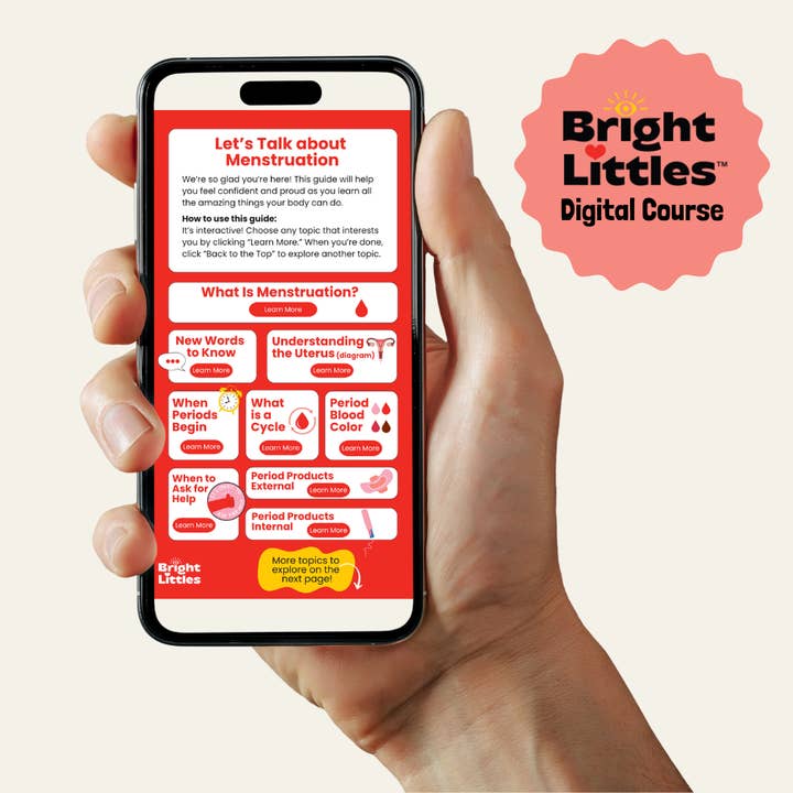 Menstruation for Kids Course (Digital Download) – Ages 8+ for wholesale by Bright Littles