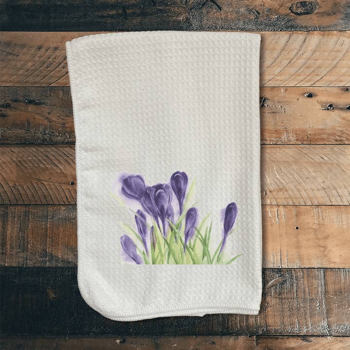 The Adorned Willows Marketplace LLC - Wholesale Tea Towel - Crocus Towel