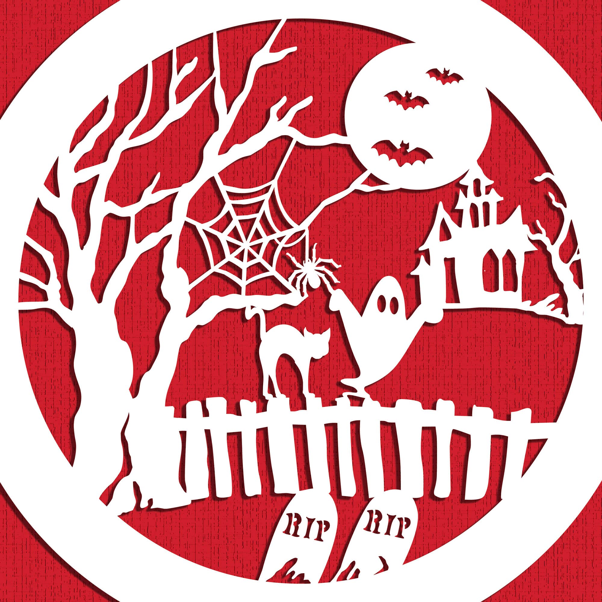 Designer Stencils - Venta al por mayor Adorno para tartas/cupcakes - Plantilla superior para tarta de Halloween1