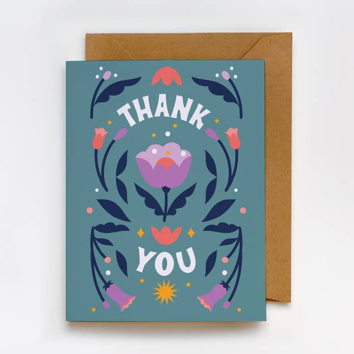 Tarjeta de felicitación de agradecimiento azul para venta al por mayor de Have A Nice Day