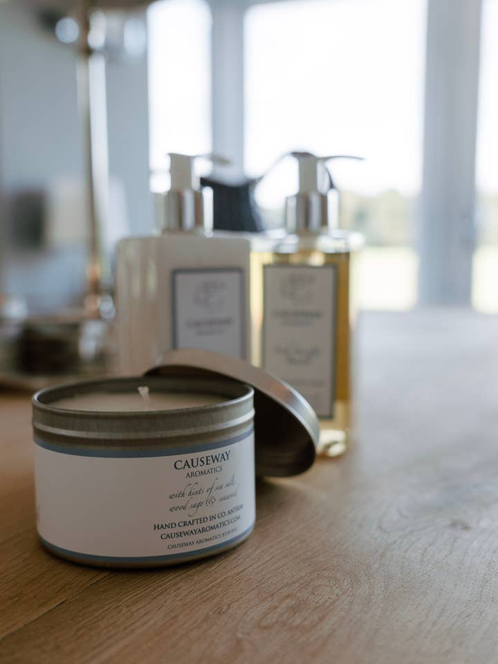 Irish Sea & Basalt Soy candle for wholesale by Causeway Aromatics