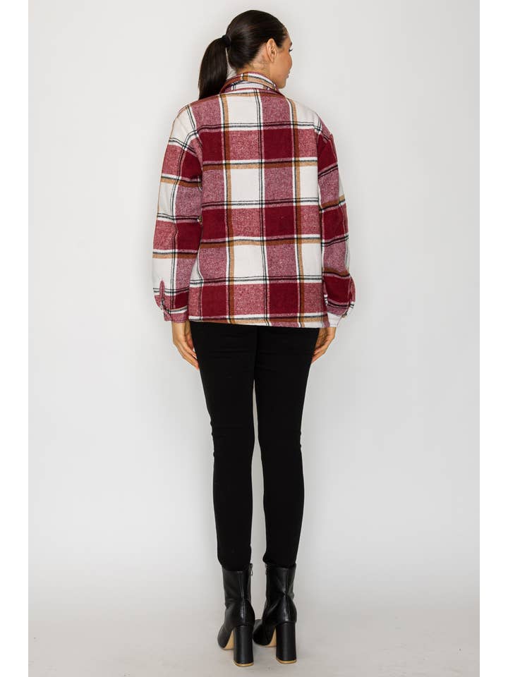 PATRONCITO USA INTERNATIONAL, INC - Wholesale Shirt Jacket/Shacket - Women's - Women Plaid Long Button Shirts Jackets (Shakets) LJ550-202536