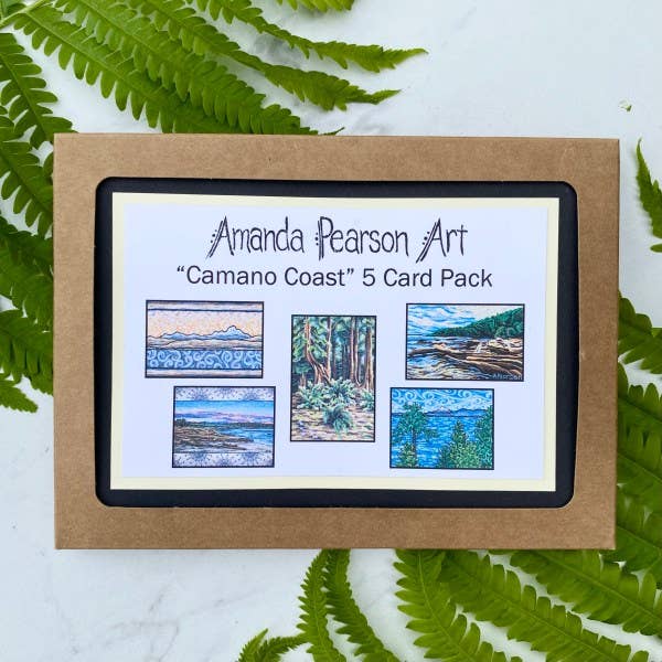 Pack de 5 cartes Camano Coast pour la vente par Amanda Pearson Art