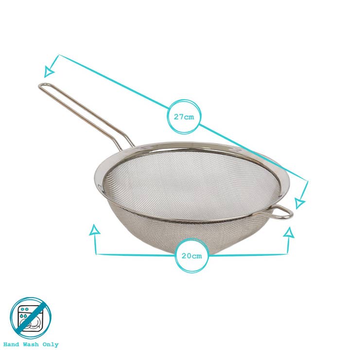 Rinkit Ltd - Wholesale Sifter - 20cm Stainless Steel Sieve - By Argon Tableware5