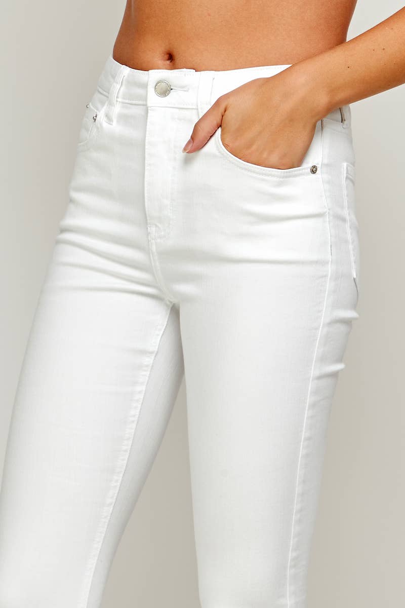 Weiss I1320HF - Weiß - High Rise Flare Jeans für den Großhandel auf Faire7