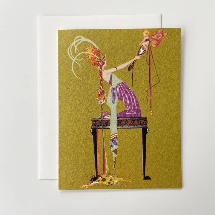 The Twentieth - Wholesale Stationery/Notecard Set - 6 Art Deco Lady Vintage Style Card Set