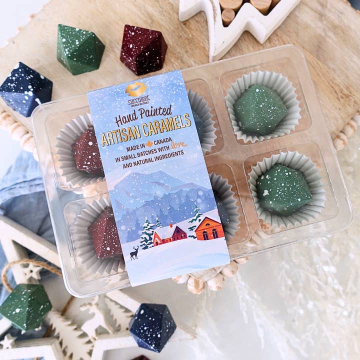 Succulent Chocolates & Sweets Inc - Wholesale Chocolate Box - Caramels - Box of 6 Winter Collection4