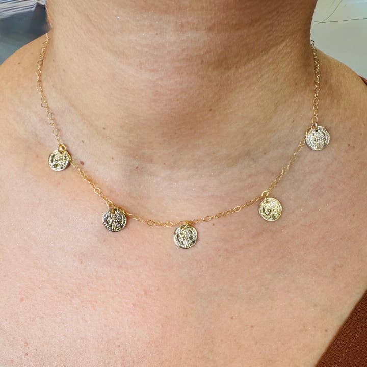 Golden Coins Necklace for wholesale by Lexi Jewelry