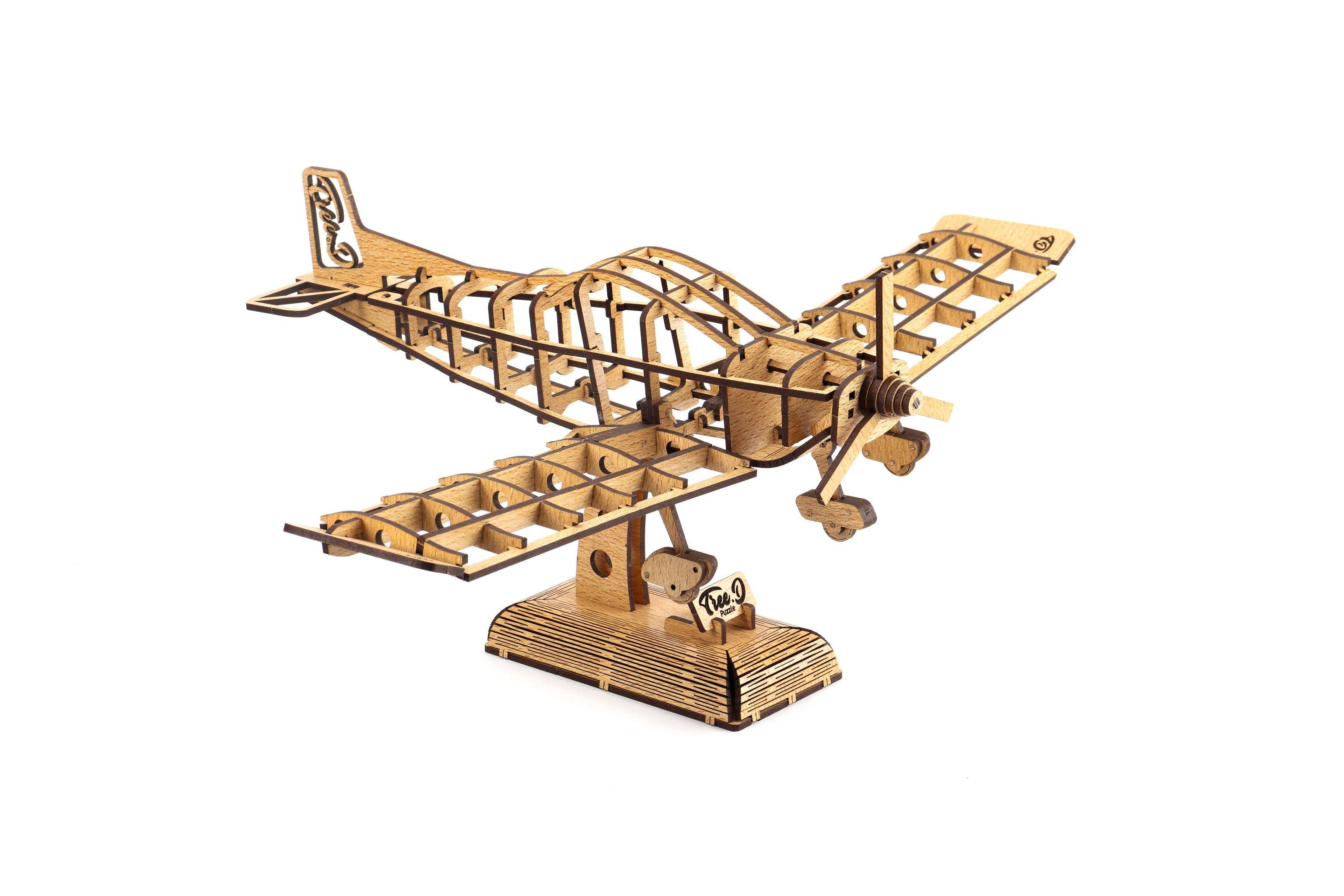 Next Day Shop - Wholesale Puzzle - Adult - Treed-Puzzle Airplane 3D Wooden Puzzle - Airplane Model Kit2