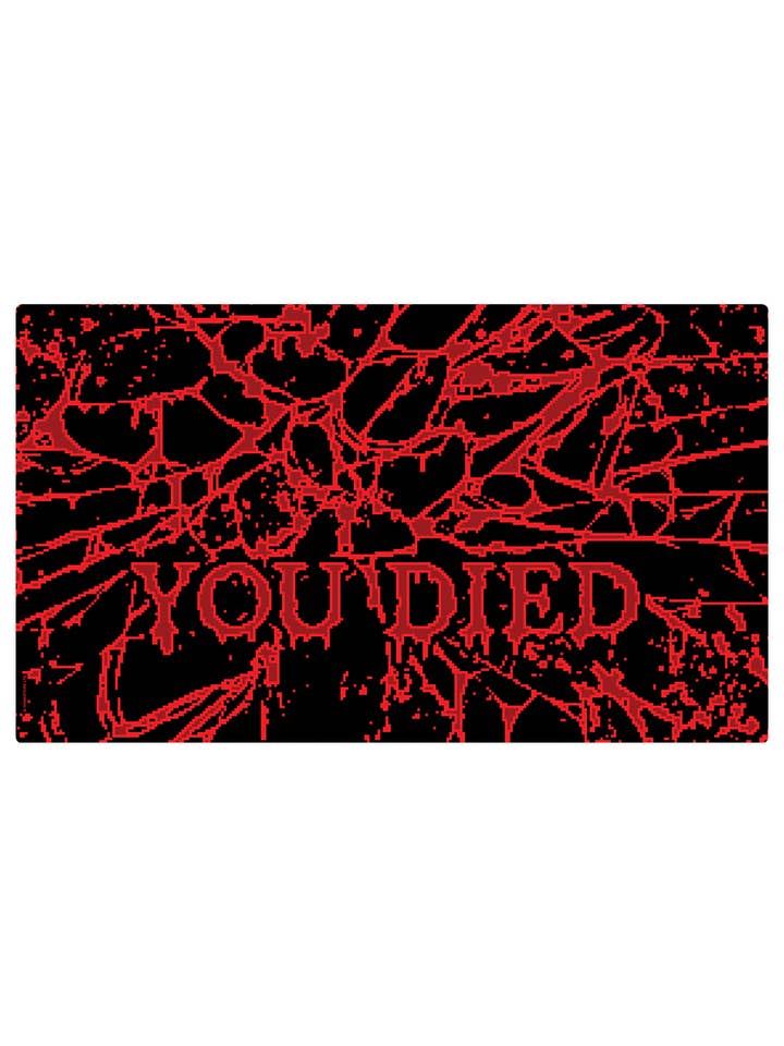 Tapis de souris/bureau XL You Died Gaming pour la vente par Grindstore