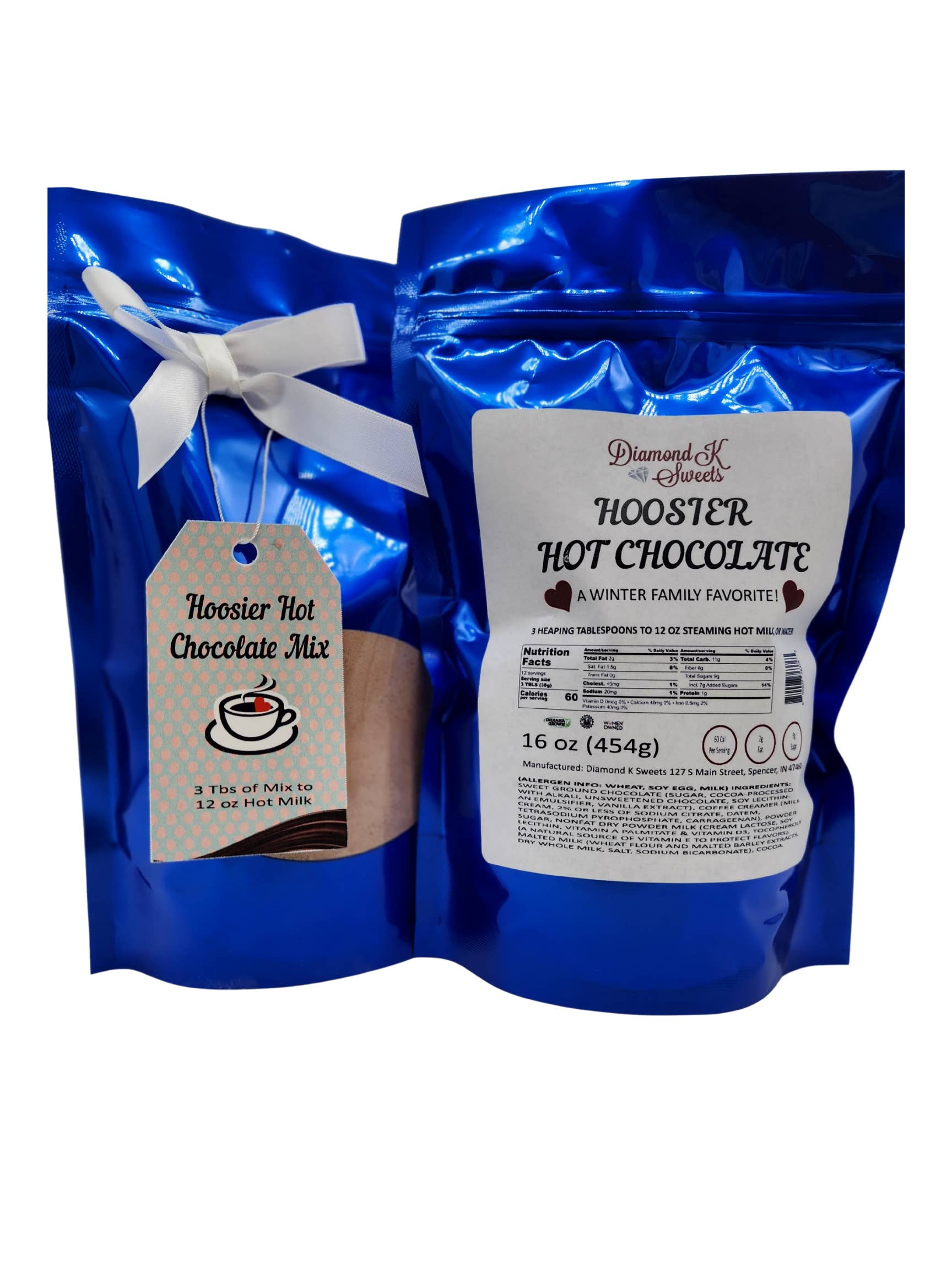 Pink House Sweets - Wholesale Hot Cocoa Mix/Kit - Holiday Hoosier Hot Chocolate - 1lb