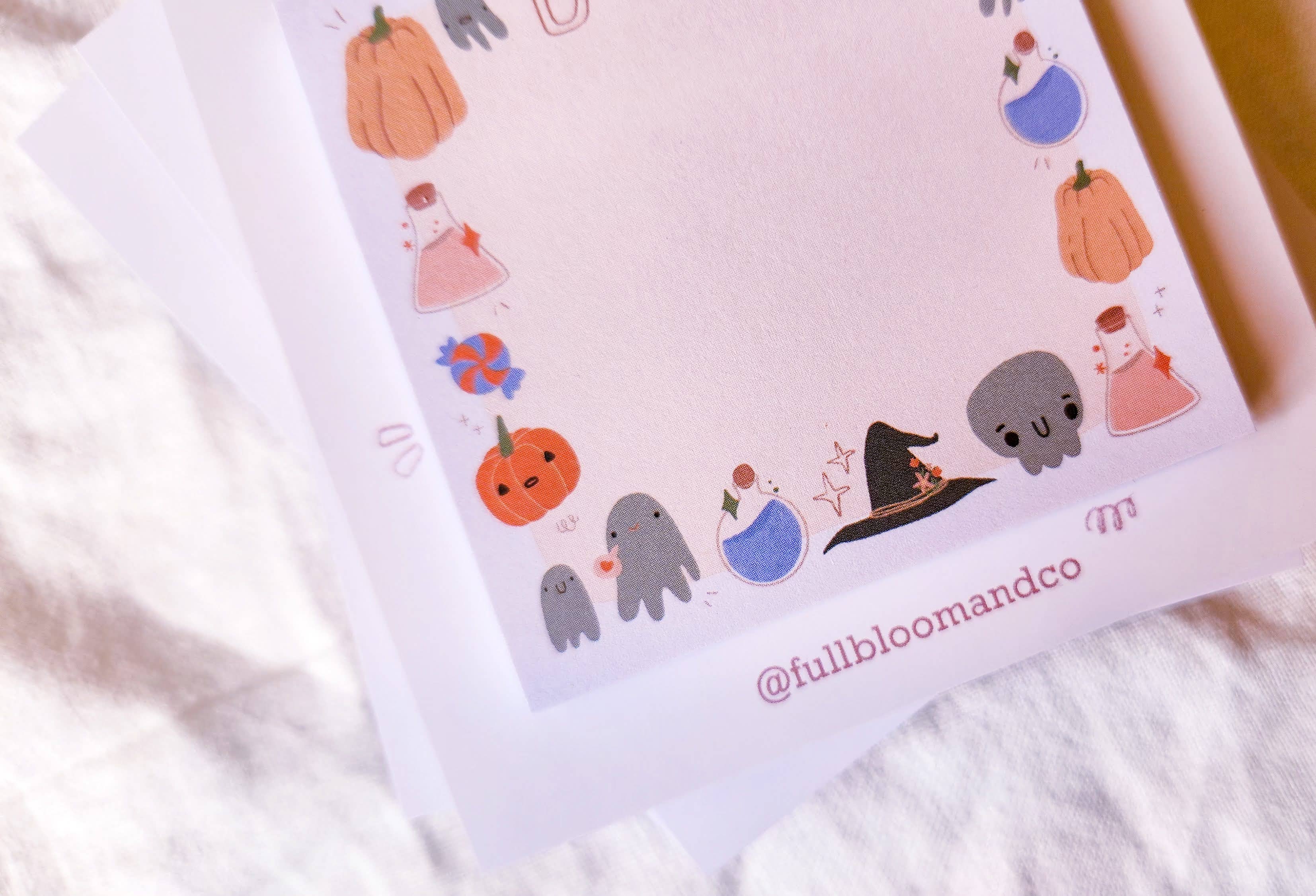 Full Bloom and Co. - Wholesale Sticky notes - Boo Halloween Sticky Notepads2