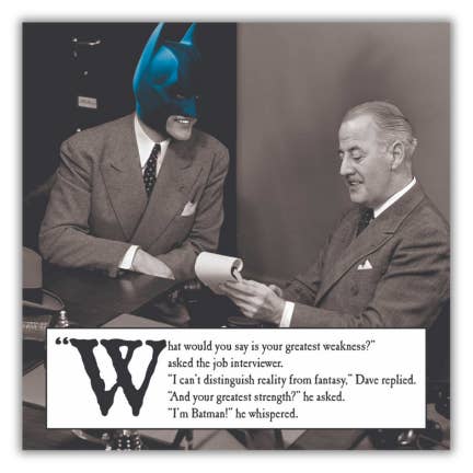EMOTIONAL RESCUE - Wholesale Everyday Greeting Card - Morphed Open 2 Men, One Wearing a Batman Mask