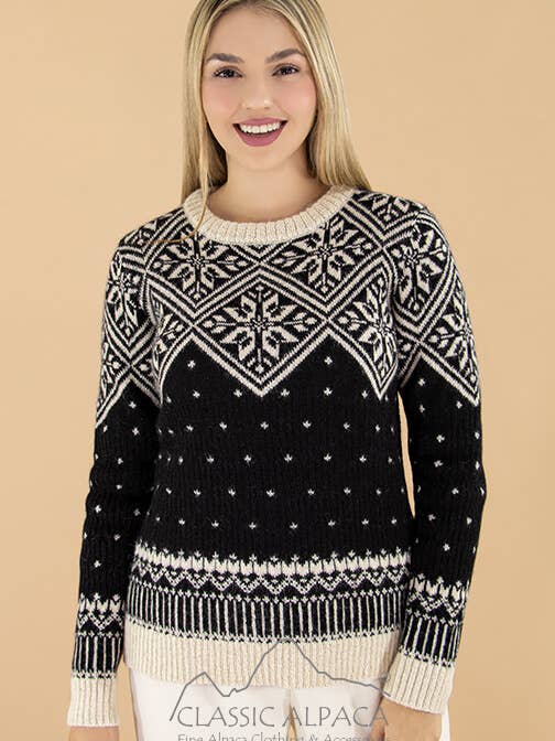 Ebony Alpaca Sweater for wholesale by Classic Alpaca