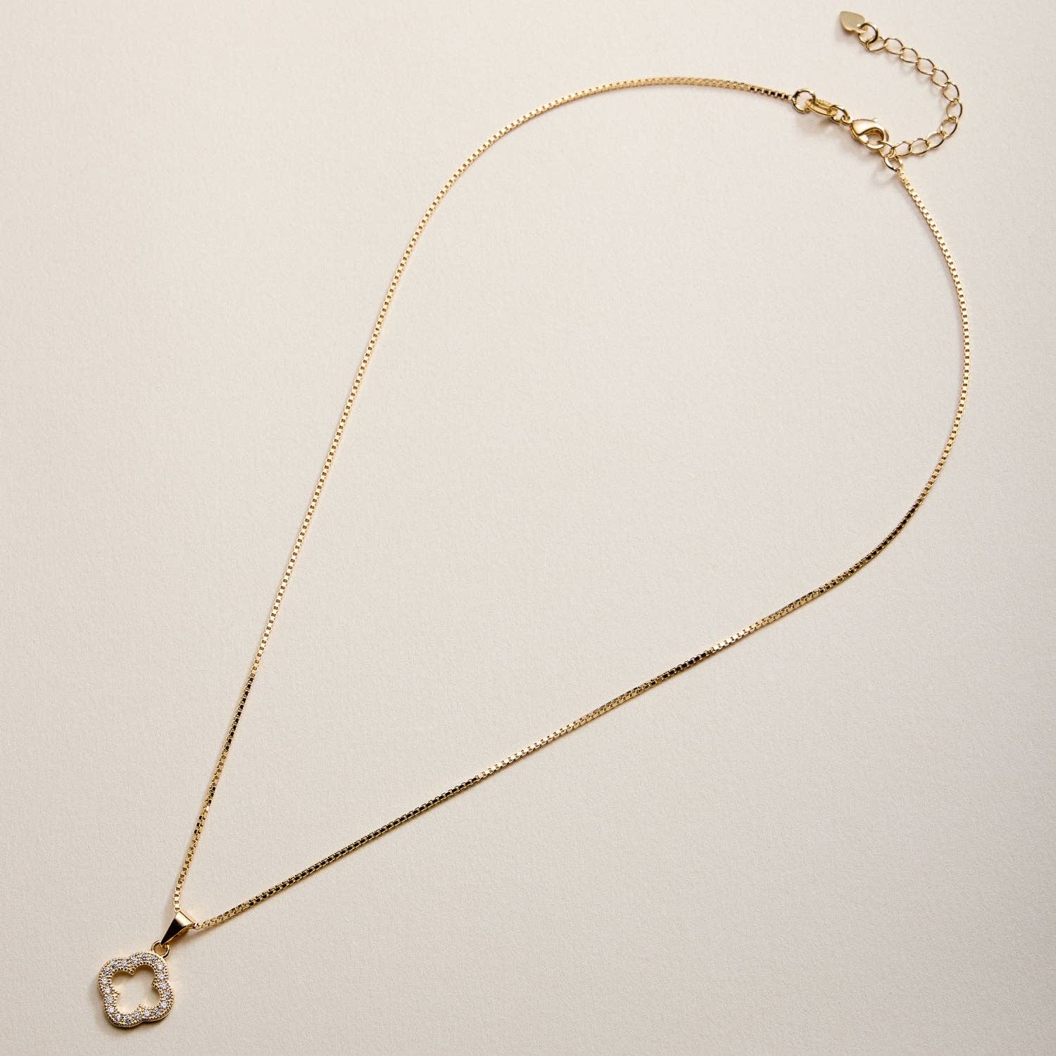 GD Gold Filled Four-Leaf Clover Pendant Necklace for wholesale on Faire1