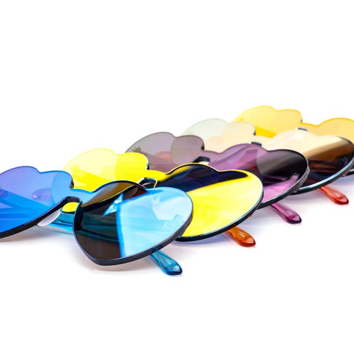 Still Friday - Vente Lunettes de soleil – femme - Lunettes de soleil sans monture en polycarbonate avec miroir de couleurs assorties1