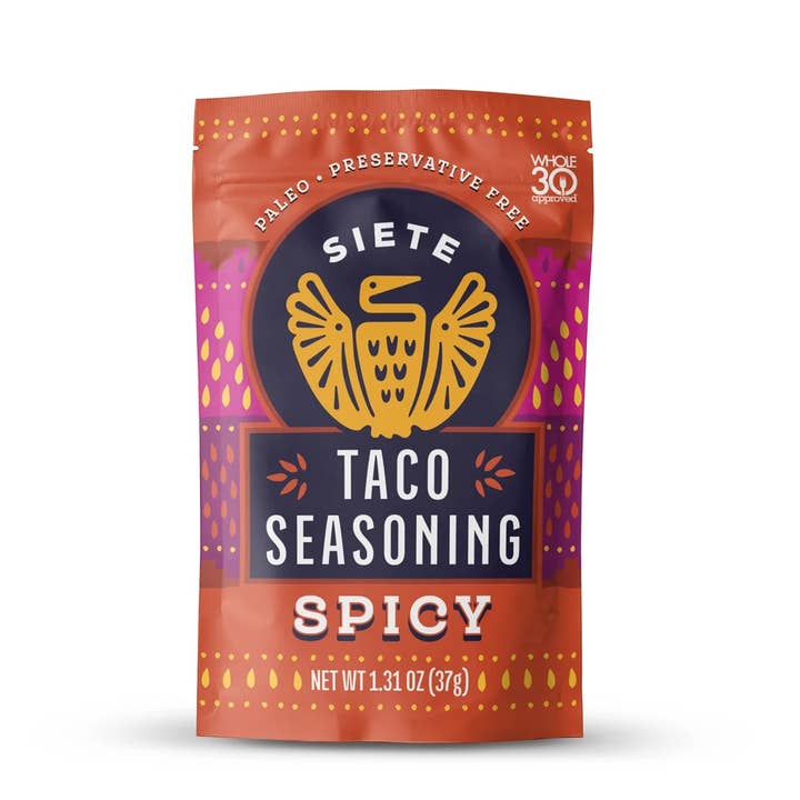 Siete Foods - Wholesale Dried Spice Mix - Spicy Taco Seasoning - 24 pack