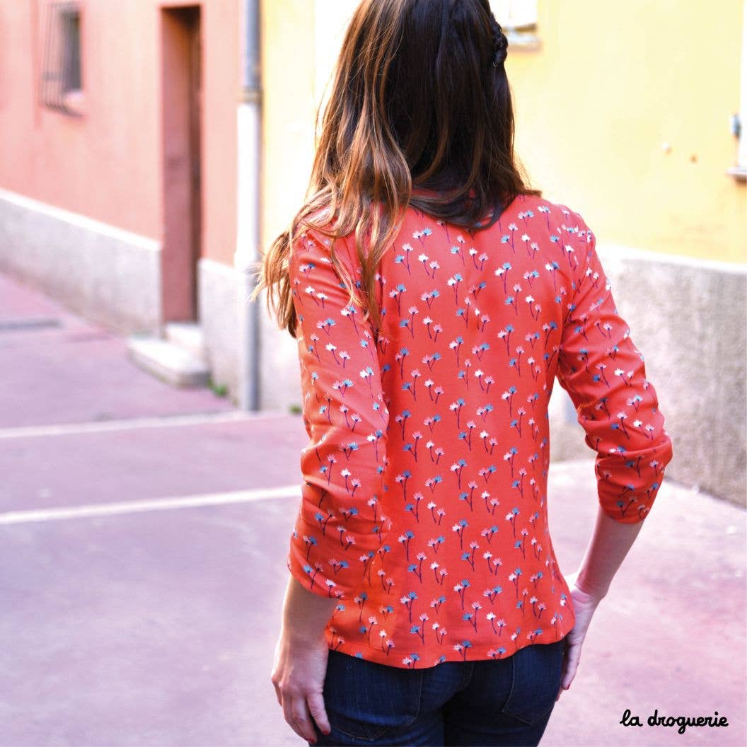 LA DROGUERIE - Wholesale Craft Sewing Kit - Sewing pattern for the wrap blouse "Mons"2