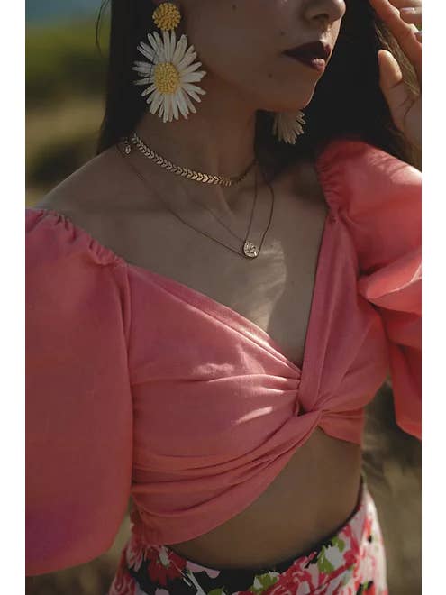 Carolina Emme - Wholesale Blouse - Women's - Granita - Knot Cotton Top1