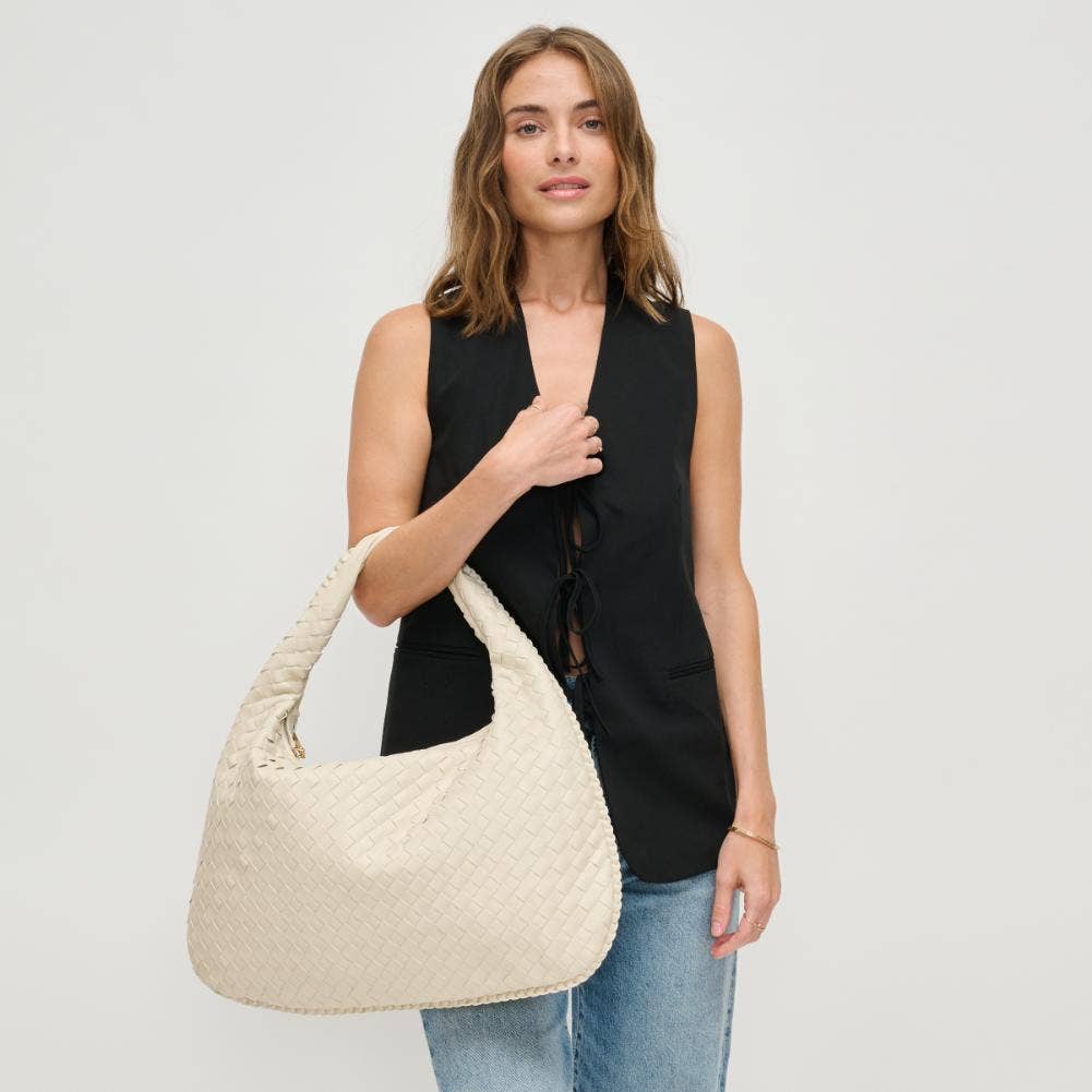 Urban Expressions – Großhandel Schultertasche – Damen – Victoria Hobo-Tasche mit geflochtenem Design aus veganem Leder34