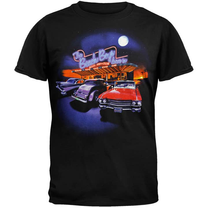 Official Store - Wholesale Screen Printed T-Shirt - Men's - Beach Boys - Drive In 2010 Tour Men's Soft T Shirt