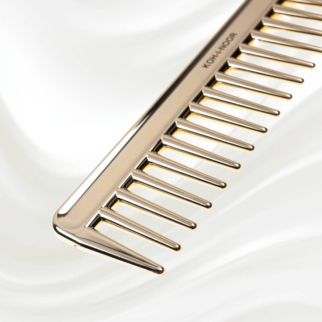 Koh-I-Noor - Wholesale Hair Brush/Comb - Metallic Wide Tooth Comb, Gold1