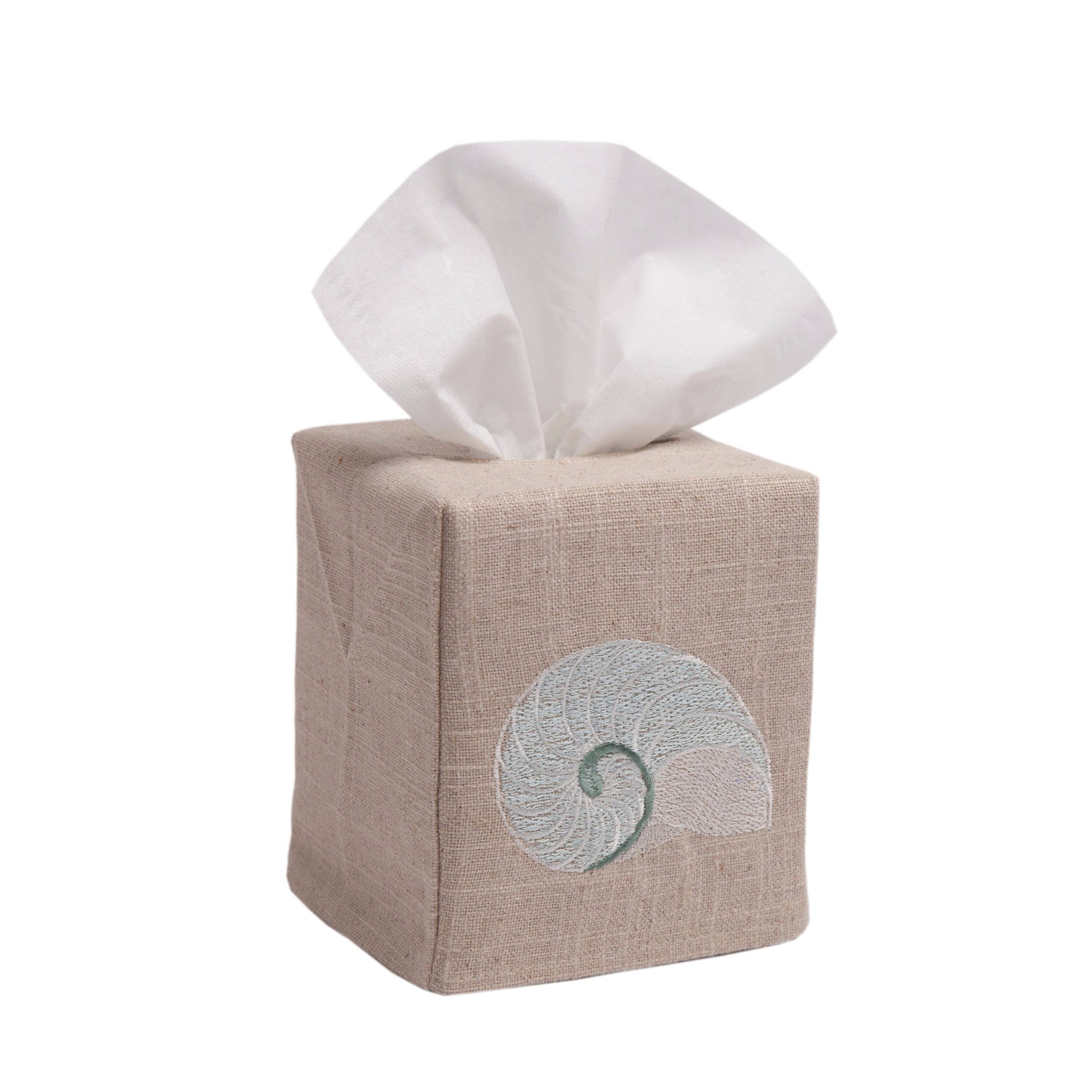 Jacaranda Living – Engroshandel Tissueboks – Kleenexboksbetræk, Naturligt Linned, Broderet9