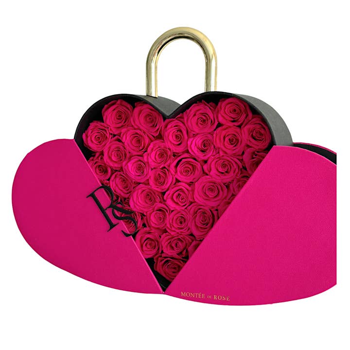 MONTÉE DE ROSE - Wholesale Artificial flowers - Lock of the Heart in Fuchsia5
