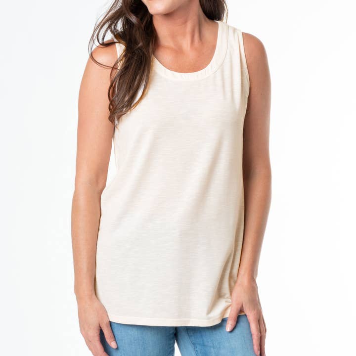 Elsie & Zoey - Wholesale Tank Top - Women's - Sale - 8 Pc Fallon Sand Sleeveless Scoop Neck Tank Top Asst1