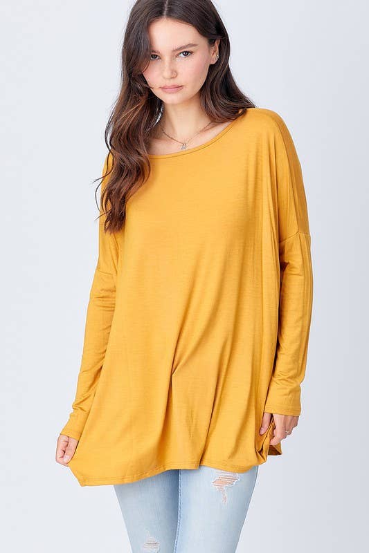 A.gain – wholesale Tunic – Women’s – 11003L07 - SOLID LONG SLEEVE PIKO TOP0
