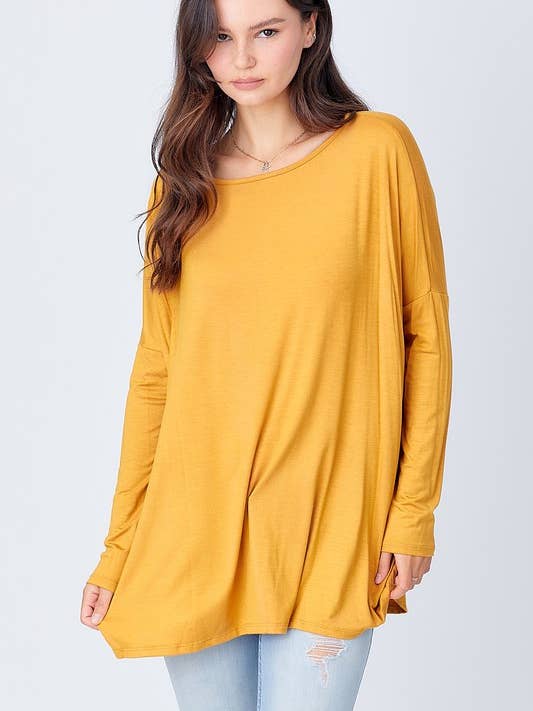 A.gain – wholesale Tunic – Women’s – 11003L07 - SOLID LONG SLEEVE PIKO TOP