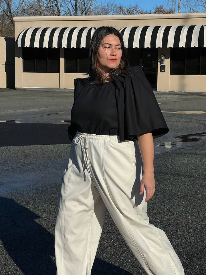 Na Nin – Calças - Mulher por atacado – Calças Cargo de Seda Cooper Canvas3