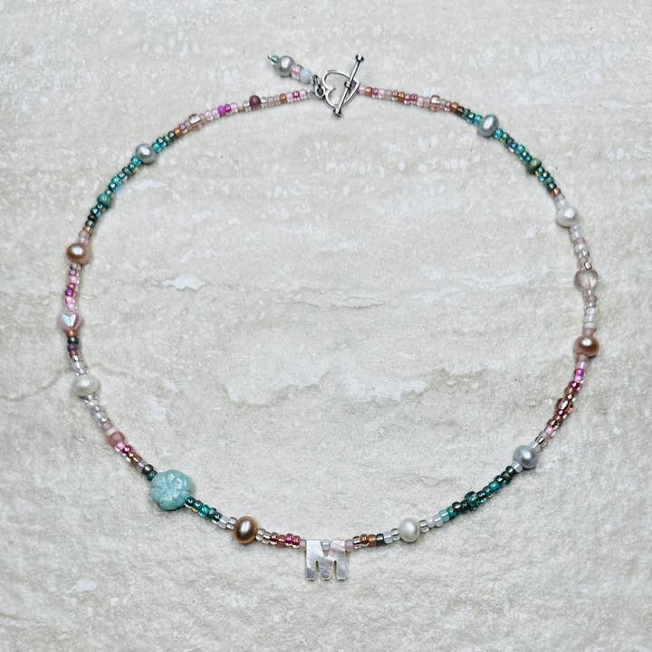 Heavenly Love Pearl Letter Necklace for wholesale by Clarke Palmer