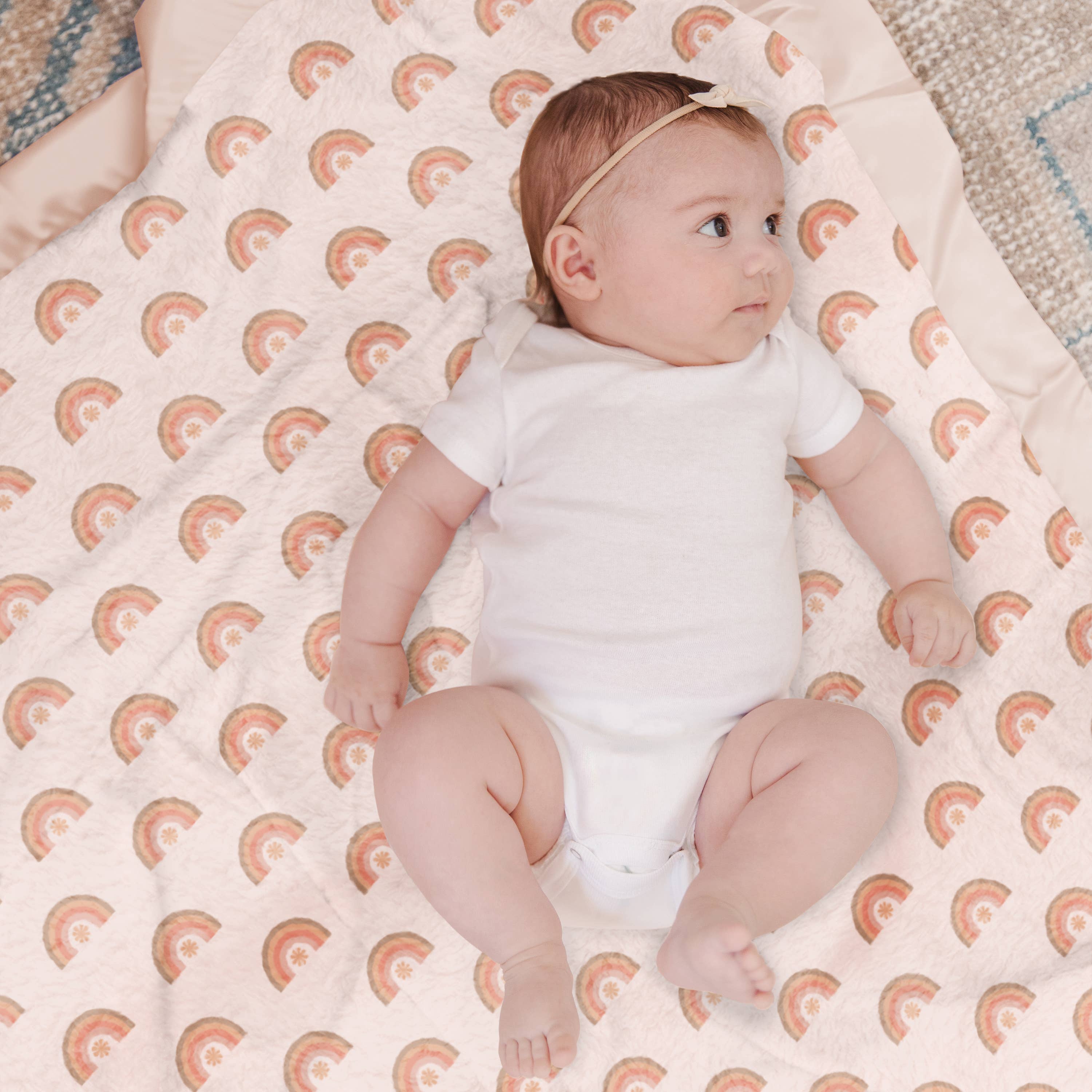 JuJuBe - Wholesale Bedding Blanket - Kids & Baby - Reversible Baby Blanket Be Kind Rainbows4