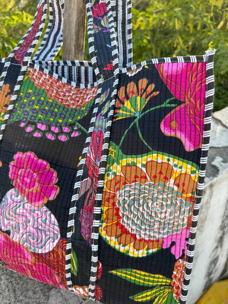 GYPSY STUDIO - Wholesale Shoulder Bag - Women's - Tropicana Cotton Block Print Bag Quilted Women Shoulder Bags1