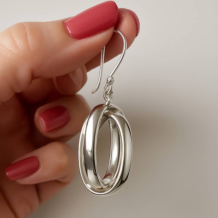 Sterling Sliver Large Cut Out Sphere Earrings for wholesale by De Mexico