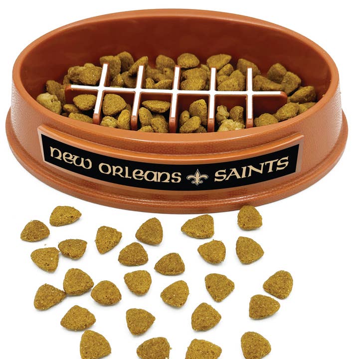 NEW ORLEANS SAINTS FOOTBALL SLOW FEEDER BOWL for wholesale by Pets First