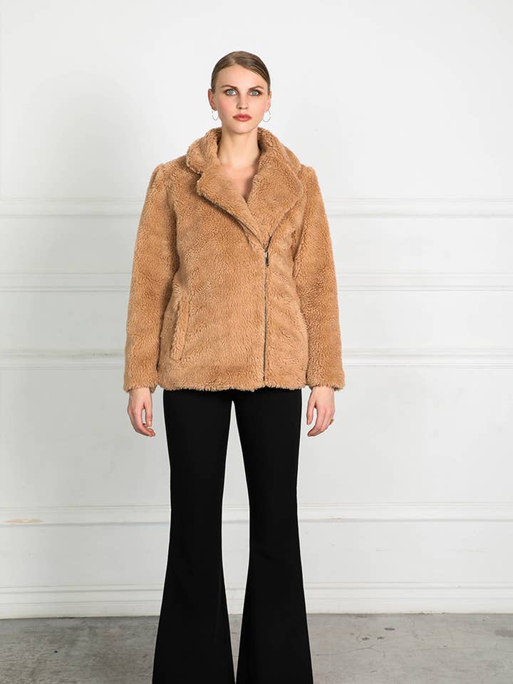 Obtain Fur Biker Jacket for wholesale by SHILLATHELABEL