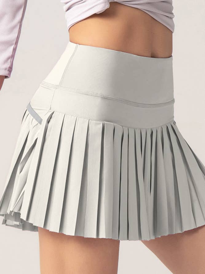 UNISHE - Wholesale Athletic Shorts - Women's - Solid Pleated Running Athletic Shorts BTMW25413