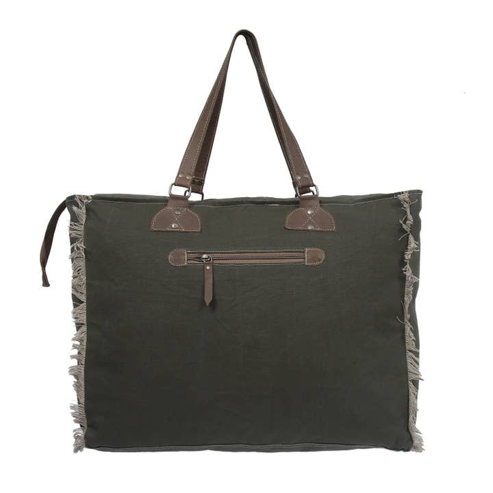Hopofly Bags - Venta al por mayor Bolsa de viaje - Mujer - Bolso Visco Weekender de lona y piel para mujer3