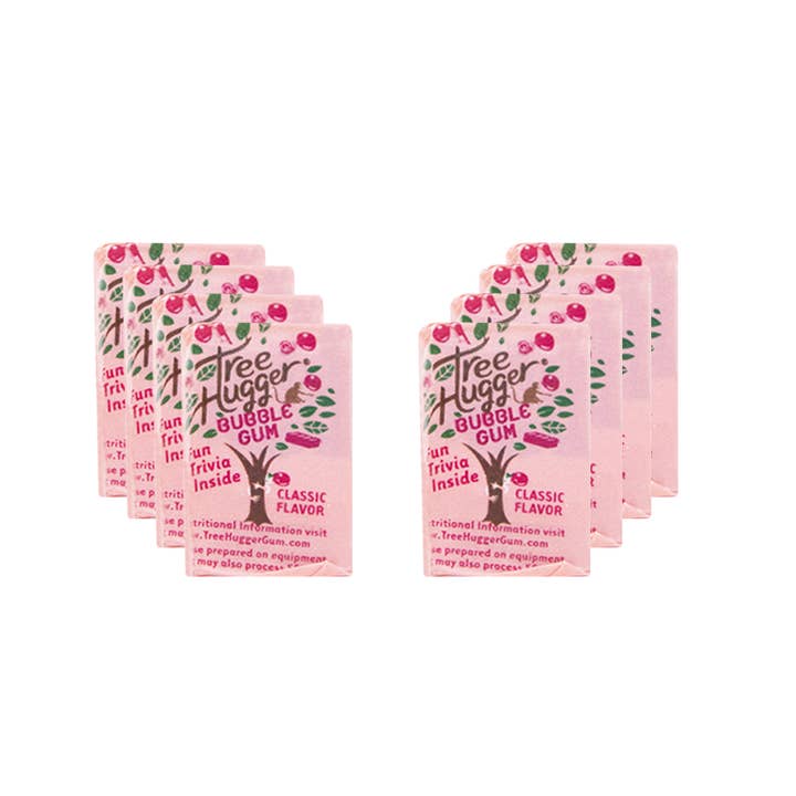Tree Hugger Gum and Bubble Gum Filled Candy - Wholesale Chewing Gum - Tree Hugger Classic Bubble Gum Sweetened with 100% Xylitol6