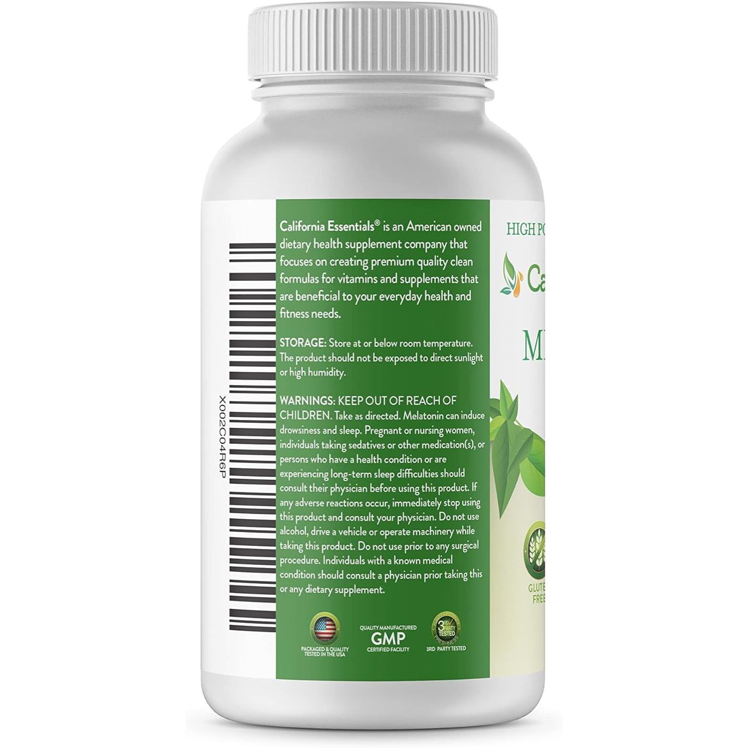 California Essentials - Wholesale Oral Supplement/Vitamin - Melatonin Natural Sleep Aid Supplement - 10mg Gluten Free2