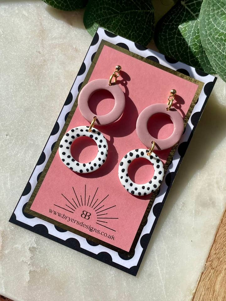 Polka Dot Polo Earrings for wholesale by Bryers Designs