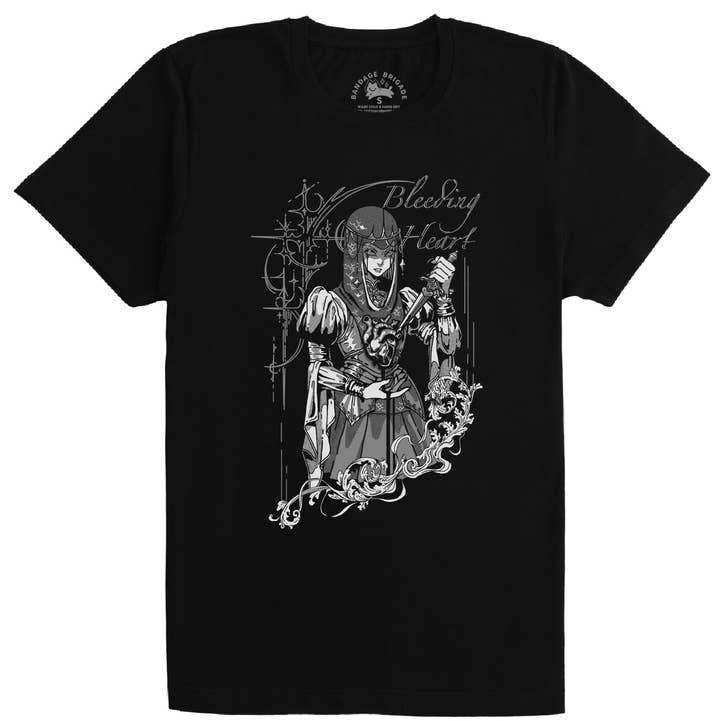 Bleeding Heart Tee for wholesale by Bandage Brigade