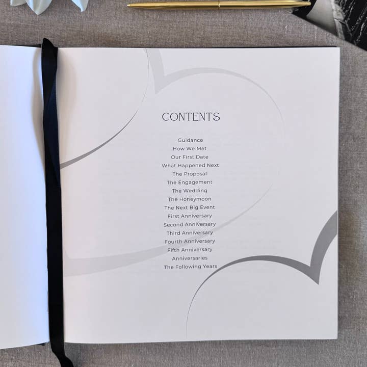 Premium Ivory Leather "Two Hearts - A Love Story" Couples Journal for wholesale on Faire5